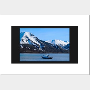 Arctic Mountains on Spitsbergen Island in Svalbard Posters and Art